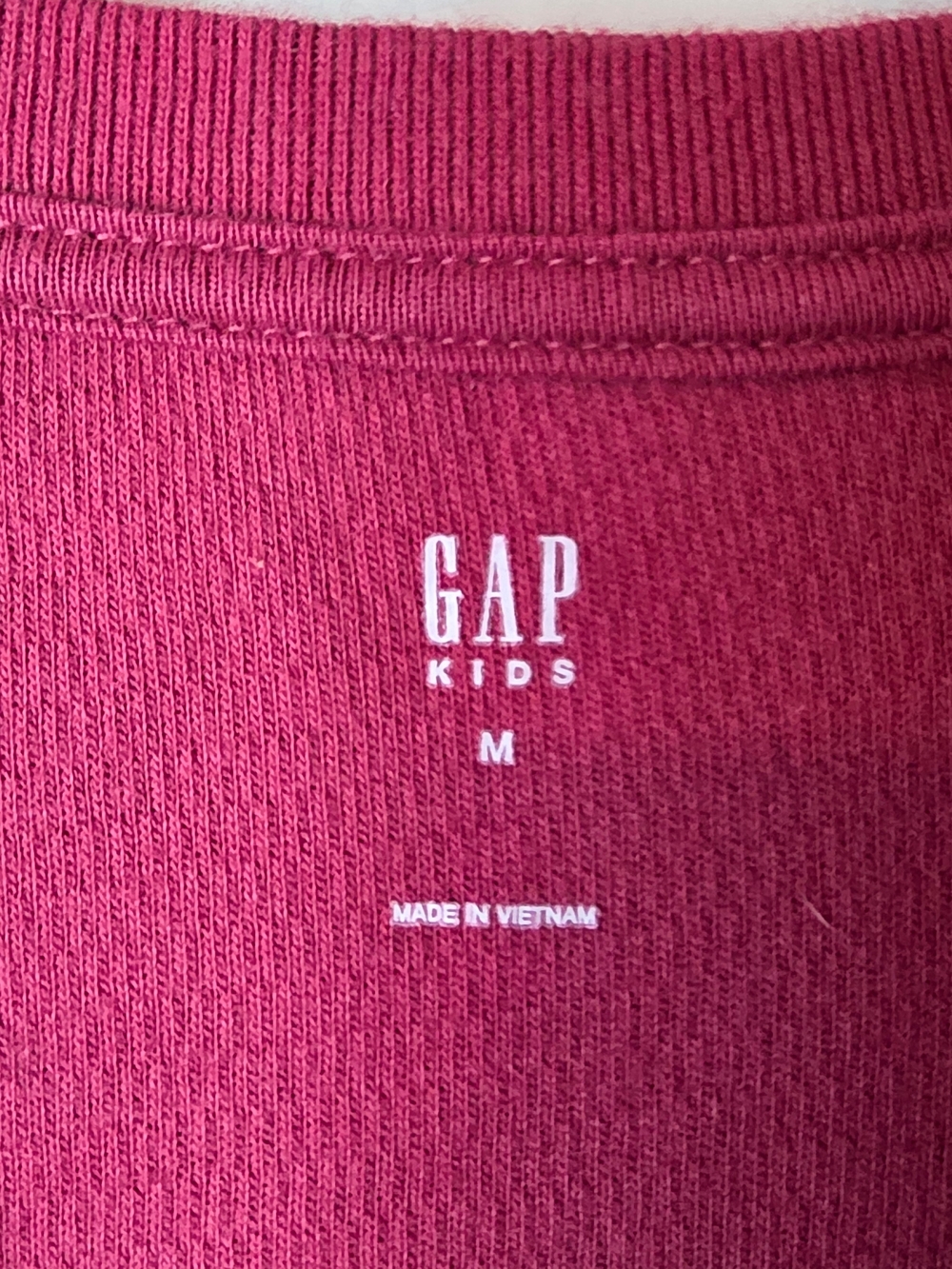 GAP - Boys' Ombre Long Sleeve Thermal Tee - Raspberry Glaze - Picture 4 of 6